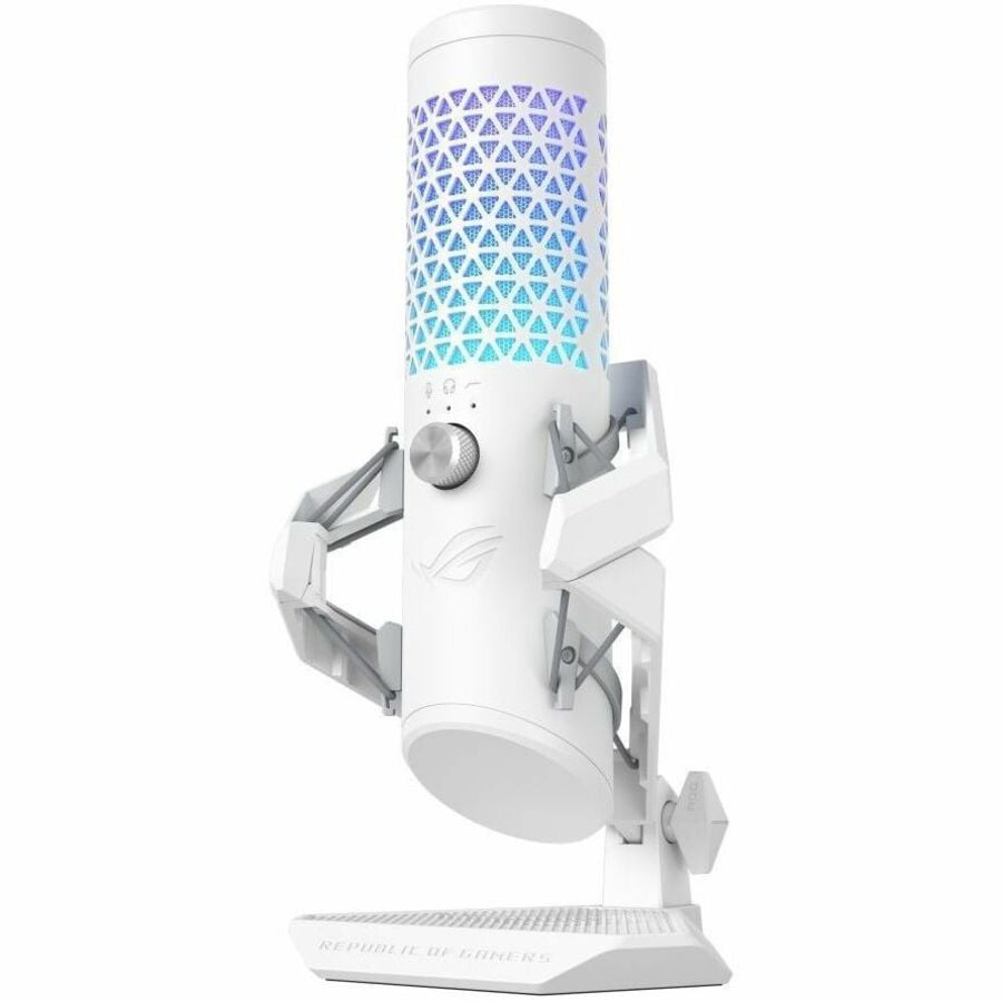 Asus ROG Carnyx Wired Condenser Microphone for Gaming, Vocals, Voice, Recording, Live Streaming, Podcasting, Notebook, Computer, White