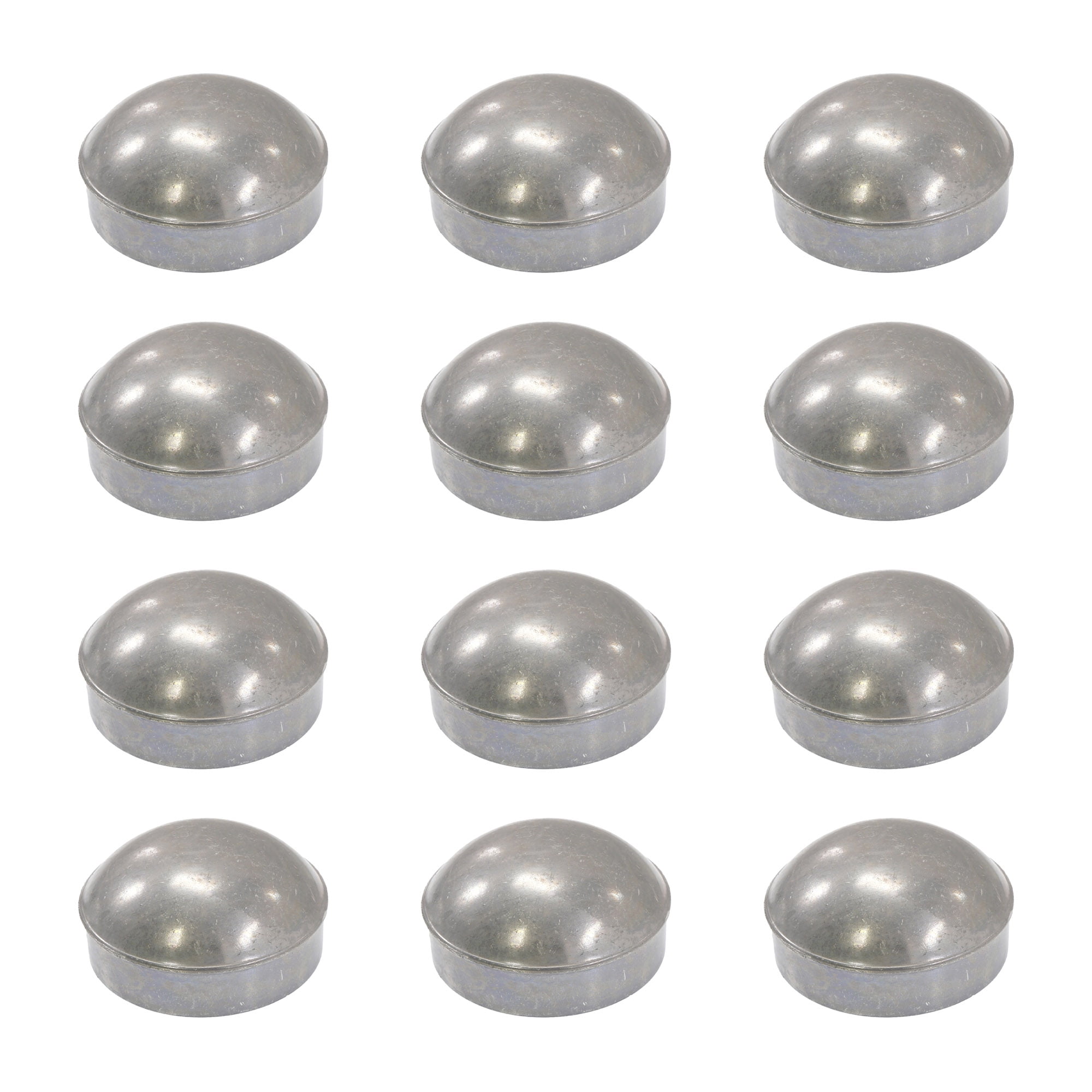 Chain Link Fence 2 1/2' (2 3/8' OD) Round Dome External Post Caps | Die Cast Aluminum Caps | Chain Link Caps | (Pack of 12)