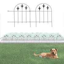 Glamos Wire Folding Round Top Finial Fence – Durable Metal Garden & Yard Panel, Easy Install