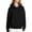 Black, variant on Hoodies for Women Studded Hem Long Sleeve Pullover Sweatshirt Solid Color Metal Stud Trims Dropped Shoulder Front Pouch Pocket Ribbed Cuffs Fleece-like Feel (White, XL)
