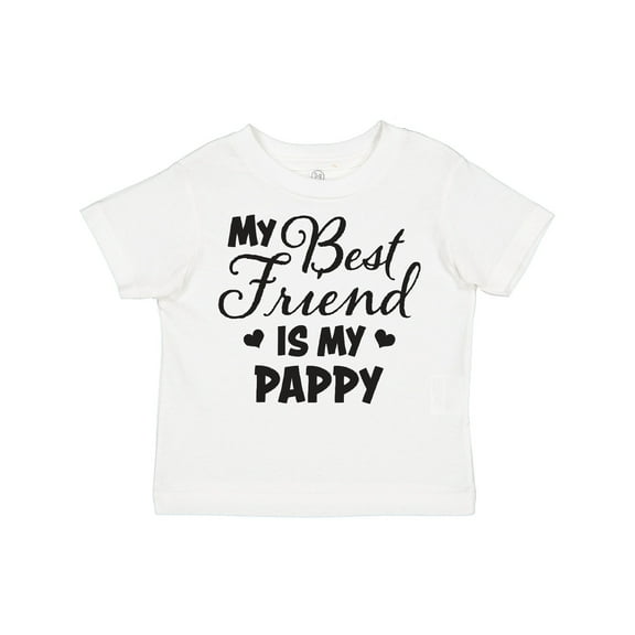 Inktastic My Best Friend is My Pappy with Hearts Boys or Girls Toddler T-Shirt