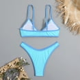 thumbnail image 4 of BONIXOOM Swimsuit Women Tankini Elastic Solid Bikinis Bikini Summer Swimwears on Clearance Light Blue Size 8, 4 of 8