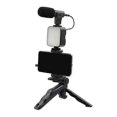 thumbnail image 1 of 2025 Smartphone Vlog Kit Mini LED Video +Cardioid Microphone+Extendable Phone Clip+Tripod, 1 of 4