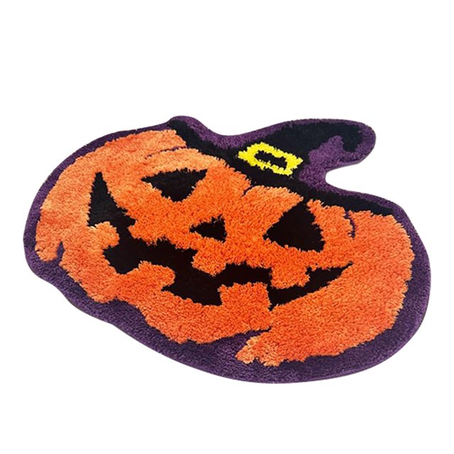 Halloween Bathroom Fall Pumpkin Bathroom Rugs Non Funny Cute Bath Mats For Bathroom Shower Tub Microfiber Washable Absorbent Carpet Autumn Home Decoration Throw Blanket Fall Knit Blanket Room Rugs for