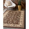 thumbnail image 7 of Unique Loom Sialk Hill Collection Area Rug - Washington (4' 1" x 6' 1" Rectangle Brown/Black) Floral Traditional Perfect For Living Room Bed Room Dining Room Office, 7 of 7