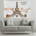 thumbnail image 4 of Tapestry Wall Hanging Paris Eiffel Tower Beautiful Flowers Butterfly Tapestry Tapestry Bright Wall Art Wall Blanket Wall Decor for Bedroom Living Room Dorm Decor（80 x 60 inch） Home Decor Gifts, 4 of 7