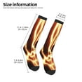 thumbnail image 2 of Vsdgher orange lightning Knee Socks, High Socks Long Stretchy Sock Women Knee High Stocking, Long Socks for Women, 2 of 6