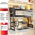 thumbnail image 3 of Escurridor de Platos de Gran Capacidad de 2 Niveles con Puerta, Escurreplatos para Escurridor sobre Fregadero (Black, 85cm), 3 of 9