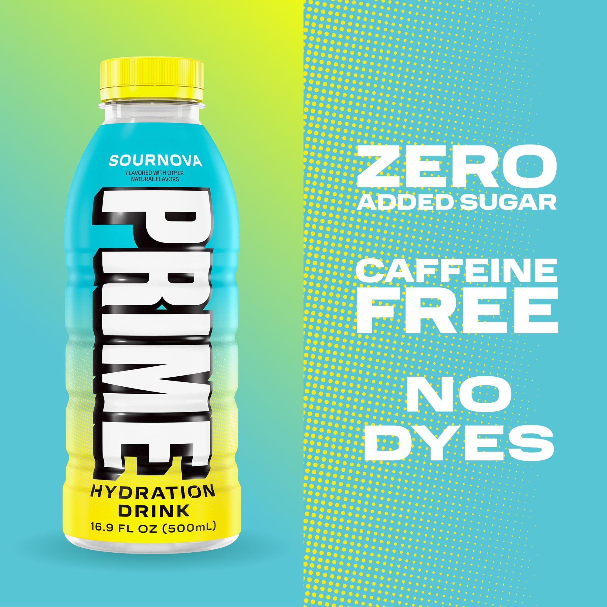 Prime Hydration Sports Drink, Sournova, 16.9 fl oz, 12 Pack