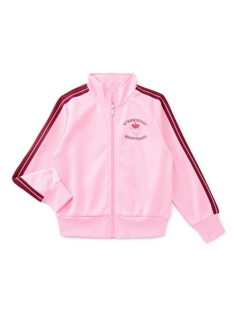 Strawberry Shortcake Girls Graphic Zip Track Jacket, Midweight