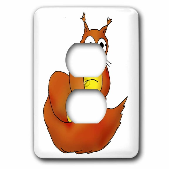 3dRose, Cute squirrel, 2 plug outlet cover