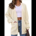 thumbnail image 1 of Cárdigan Extragrande de Punto Suave para Mujer con Bolsillos Albaricoque XXL, 1 of 6