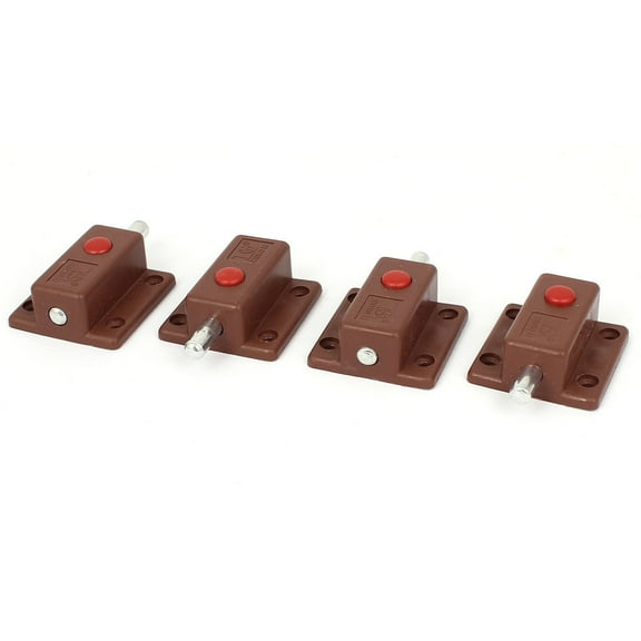 Unique Bargains 0.2" Bore Dia Security Bounce Press Button Automatic Door Bolt 2" Length 4Pcs