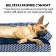 thumbnail image 5 of FurHaven Pet Products Plush & Decor Comfy Couch Cooling Gel Top Short Sided Sofa Pet Bed for Dogs & Cats - Diamond Blue, Jumbo, 5 of 13