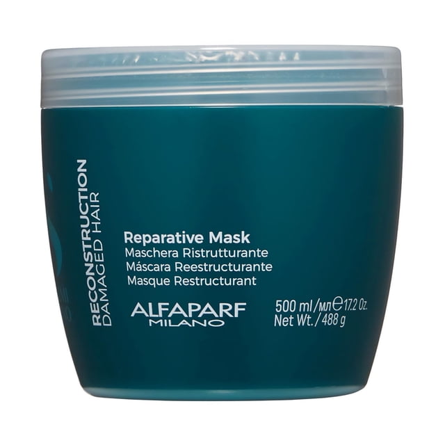 Alfaparf Milano - Máscara reparadora de reconstrucción Semi Di Lino para cabello dañado, sin sulfatos, segura para el cabello teñido, SLS, parab Alfaparf Milano NA