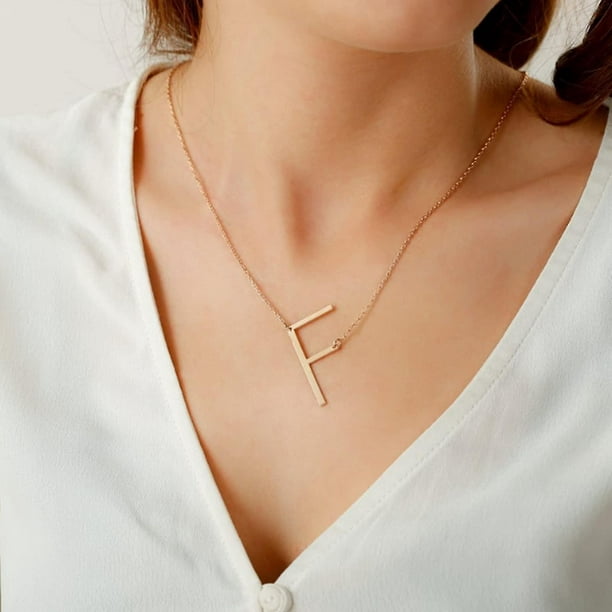 Large Initial Necklace