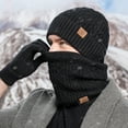 thumbnail image 5 of ZSQDM Winter Hat Scarf Gloves Set Fleece Warm Knit Neck Warmer Thermal Cap Outdoor Sport Ski Bike Mittens Men Women beanies Von Dutch Hat Scarf Hat or Gloves Swim Cap, 5 of 5
