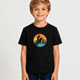 thumbnail image 2 of Boys Graphic T Shirt Dirt Bike Rider Silhouette Short Sleeve Kids Tee Motorcycle Style 100% Cotton Soft Child Tops 4-13Y, 2 of 5