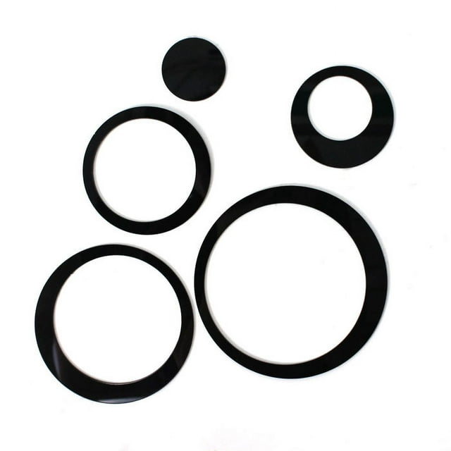 Fiudx Pegatinas de Pared Acrílicas, Círculos Decorativos Extraíbles Diy, Efecto 3D Estéreo, Decoración Moderna para El Hogar, Arte de Pared Versátil, Juego de 5, Varios Tamaños, 5-15 Cm