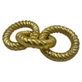 thumbnail image 5 of Bergamo Art 8 inch Decorative Handmade Aluminum Modern Chain Sculpture in Gold, 5 of 5
