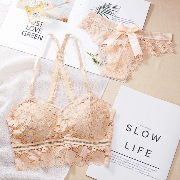 Conjunto de ropa interior para mujer Sexy Beauty Back Bra Sujetador push-up de encaje y conjuntos de panty Lencería bordada con huecos Íntimos Tan Jianjun unisex