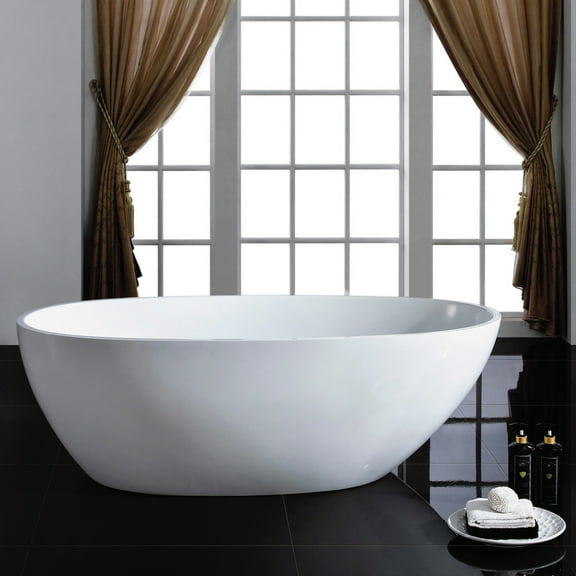 Eviva Sarah Free Standing 67" Acrylic Bathtub