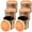 Classic, variant on 3 Pack Tree Stump Storage Stool 12 x 12 Inch Stool Ottoman, Cute Folding Storage Toy Box with Foam Cushion, Collapsible Seat Chest (Classic)