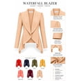 thumbnail image 5 of Women's Casual Long Sleeve Solid Open Blazer Jacket, 5 of 5