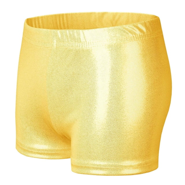 Timegard Girls Clothes Slim Fitting Gymnastics Shorts Sparkly Dance Tumbling Athletic Short Solid Color