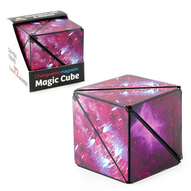 Cubo magnético cambiable 3D Regalos de vacaciones Juegos educativos divertidos Púrpura estrellado Ndcxsfigh Libre de BPA