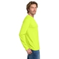 thumbnail image 3 of Gildan High Visibility Safety Sweatshirt Fleece Cozy for Men Heavy Blend Hi Vis Long Sleeve Workwear Sweater, Reflective Safety Green Color 8 oz 50/50 Cotton/polyester Single Pack Adult Size 3XL, 3 of 4