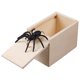 thumbnail image 1 of 1 piezas de madera broma araña caja de miedo broma realista divertido juguete de mordaza sorpresa, 1 of 4