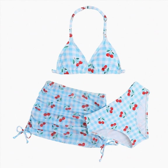 Gibobby Toddler Girl Swimsuit Cute Swimsuits for Girls Bikini 2 Piece Swimsuit Ruffle Swim Suit Beach Bathing Suits for Girls Swimwear(9-10 Years,Blue)