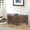 Orange, variant on Homebeez 43.5" Half Moon Storage Ottoman Bench,Lift Top Button Bedroom Bench for Entryway Living Room,Beige