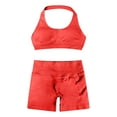 thumbnail image 5 of Afdoent Women 2 Piece Workout Sets Women's Non Padded Racerback Yoga Set High Waisted Seamless Workout Outfit Breathable Fitness Activewear Gym Outfits, 5 of 5