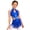 Royal Blue, variant on Kids Girls Sequin Sleeveless Fringe Bodysuit Tassel Latin Dance Dress Rhinestone Rumba Samba Dancewear White 10