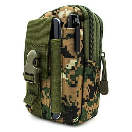 Bastex Universal Multipurpose Tactical Cover Smartphone Green Camo Holster EDC Security Pack Carry Case Pouch Belt Waist Bag Gadget Money Pocket for iPhone 6s Samsung Galaxy S7 Note5 LG G5 iPhone (Best Samsung Smartphone For The Money)