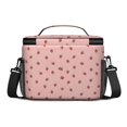 thumbnail image 3 of Strawberry and Dot Pink Pattern Insulated Lunch Box for Women Men, Medium Leakproof Cooler Bag with Adjustable Strap, 10"x6.7"x8", 3 of 6