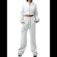 thumbnail image 2 of Conjunto Deportivo para Mujer: Sudadera con Capucha y Cremallera de Larga con Pantalones de Color Liso con Cordones - Conjunto de Dos Piezas S, 2 of 8