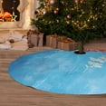 thumbnail image 6 of Sikiie Hanging Orchids Floral Blue 30-48 inches {designName} Print Christmas Tree Skirt Snowman Xmas Tree Skirt with Edge Christmas Decorations for Holiday Party-30", 6 of 7