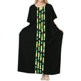 thumbnail image 2 of HAPPY BAY Women's Summer Loungewear OverSize Caftan Long Top Night Shirts 2X-3X Lime_AC434, 2 of 5