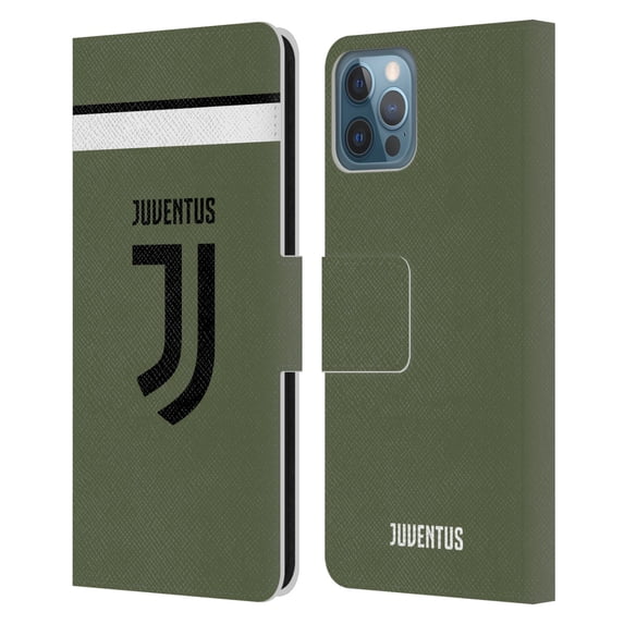 Head Case Designs Officially Licensed Juventus Football Club 2017/18 Race Kit Third Leather Book Wallet Case Cover Compatible with Apple iPhone 12 / iPhone 12 Pro