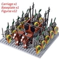 thumbnail image 2 of Mini figuras de acción de caballeros medievales, bloques de construcción, carro romano, soldado, caballo de guerra, juguetes para niños, regalo, 2 of 5