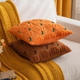 thumbnail image 2 of Pumpkin Fall Decorative Throw Pillow Covers 18"x20",Set of 1 Orange Green Soft Pillow Covers for Autumn Harvest, Fluffy Plush Accent Pillow Cases for Farmhouse Halloween Decor, 2 of 7
