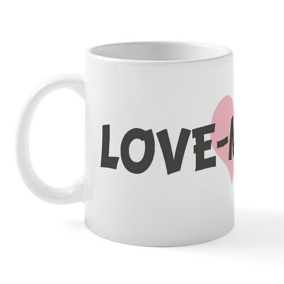 CafePress - LOVE MUFFIN (Pink Heart) Mug - 11 oz Ceramic Mug - Novelty Coffee Tea Cup