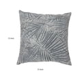 thumbnail image 4 of Contemporary Style Palm Leaves Designed Set of 2 Throw Pillows, Gray, 4 of 4