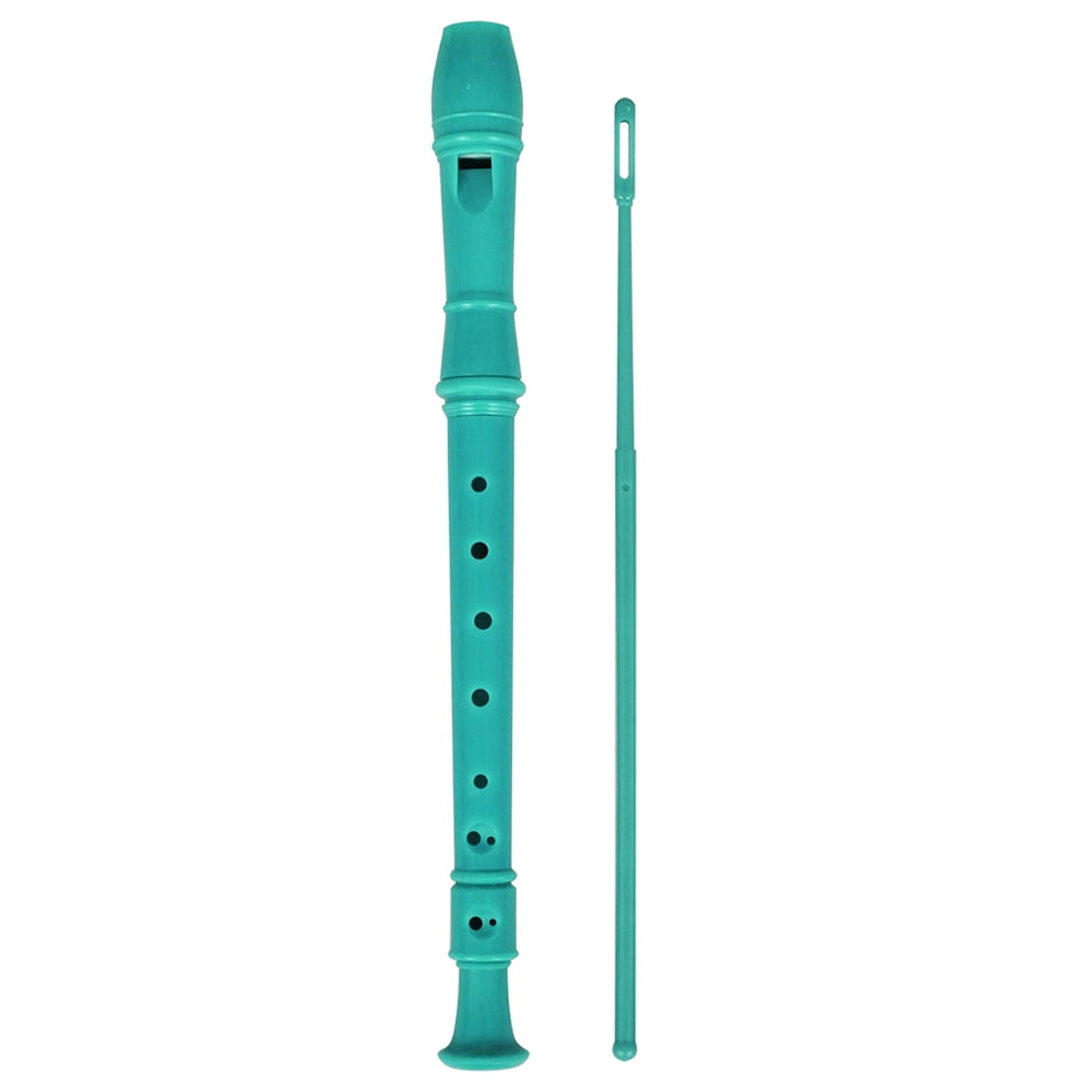 Descant Flauta Recorder Crystal Soprano Recorder 8 Hole Clarinet German Style Treble Flute C Key for Kids Children With Fingering Chart Instructions Transparent Green 