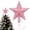 Pink, variant on Star Christmas Tree Topper, Shatterproof Plastic Material with Glitter Finish, Reusable Xmas Tree Decoration for Holiday Parties and Home Use, Pink