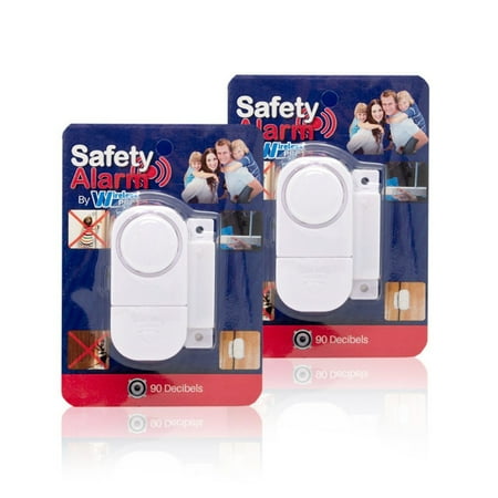 Best Wireless Loud and Discreet Mini Entry Alarm Sensor and Battery (Best Battery Operated Fire Alarm)