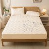 thumbnail image 1 of Protector de colchón de 90 x 200 cm (35,4 x 78,7 pulgadas), sábana bajera antideslizante, funda protectora fija, protección integral para el colchón, funda de fibra suave, apto para dormir desnudo., 1 of 7